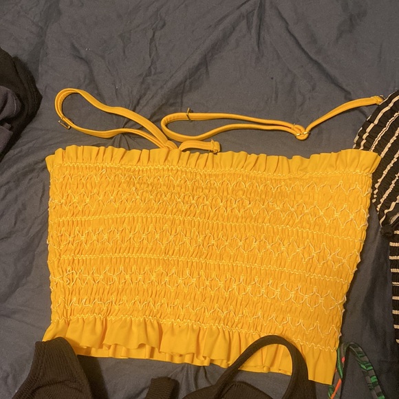 Huge Swimsuit Bikini Top lot sz XS S teen young adult small black pink - Picture 2 of 11